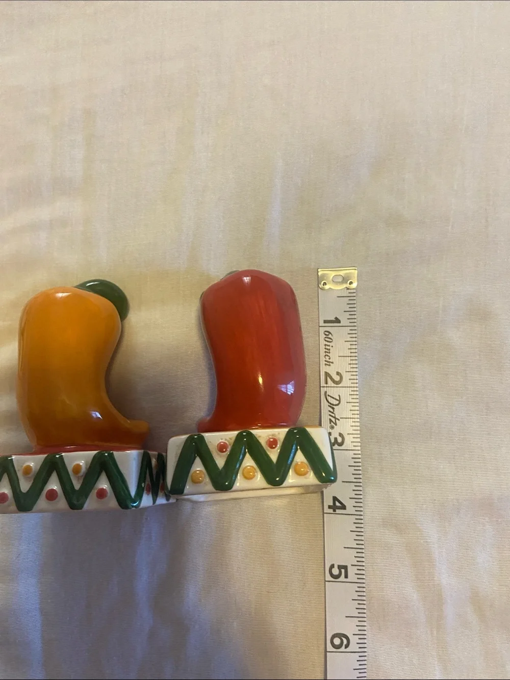 Hand-Painted Chili Pepper Ceramic Serving Dish Set - Red ClayArt 1996